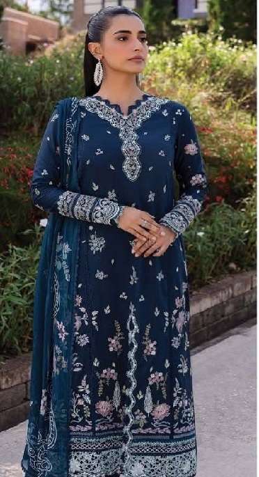 Qline Lawn Collection 2025 Model And Open Pic By Qalamkar